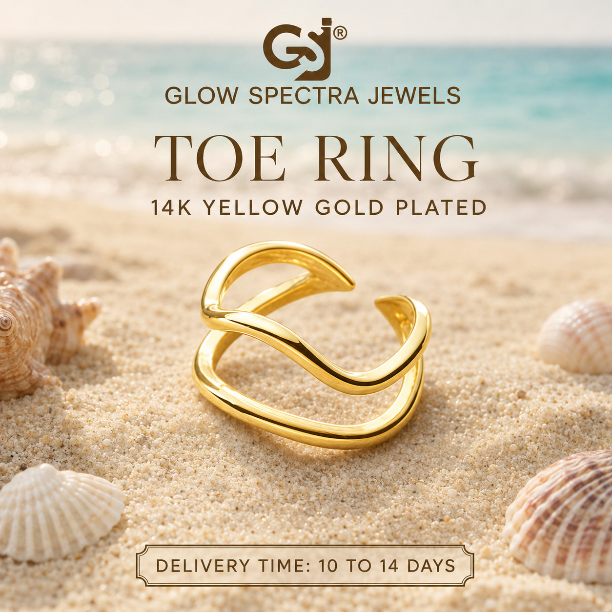 Band Toe Ring Solid 2 Line 925 Silver Men/ Women 14k Yellow Gold Plated