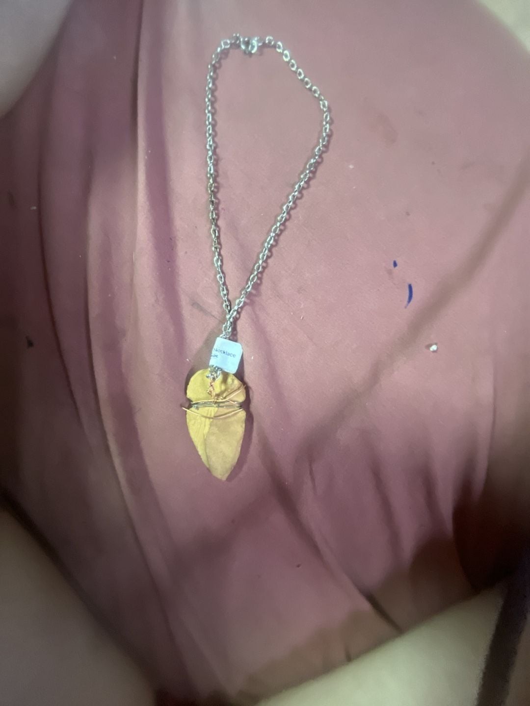 Handmade Arrowhead Pendant Wire Wrapped Necklace #9