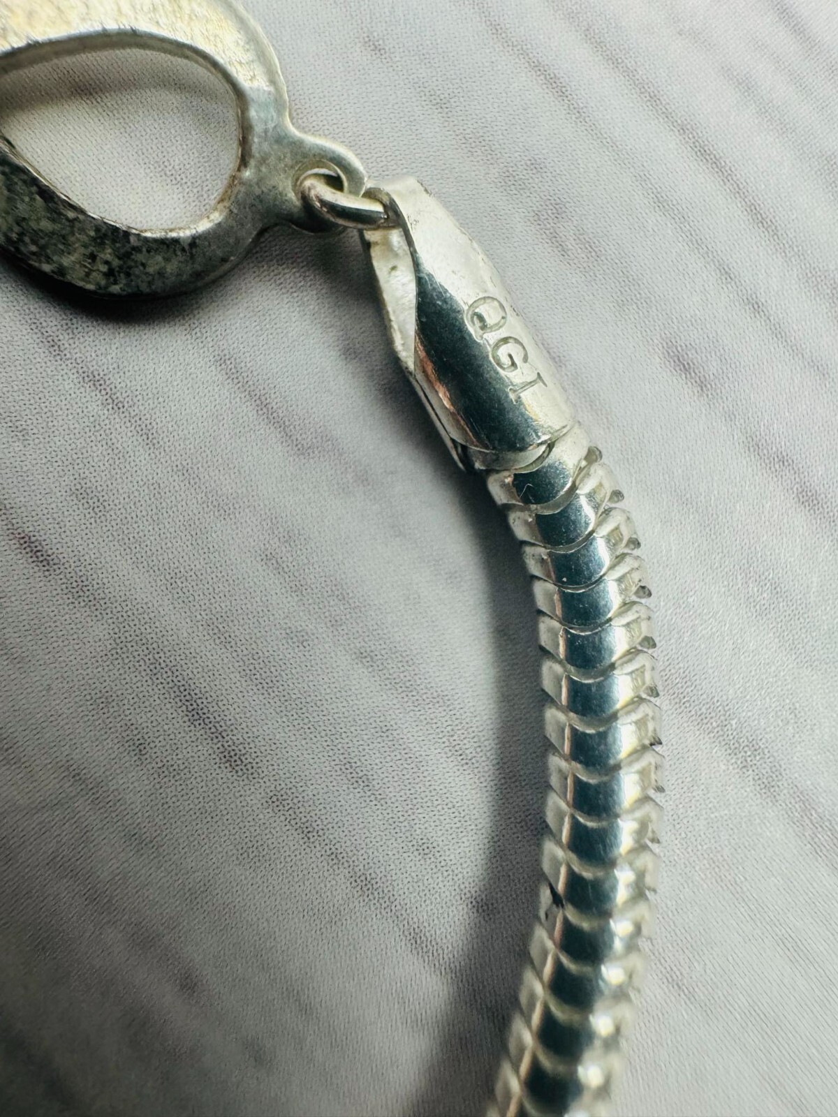 Reflection Beads Sterling Silver Infinity Symbol Bracelet