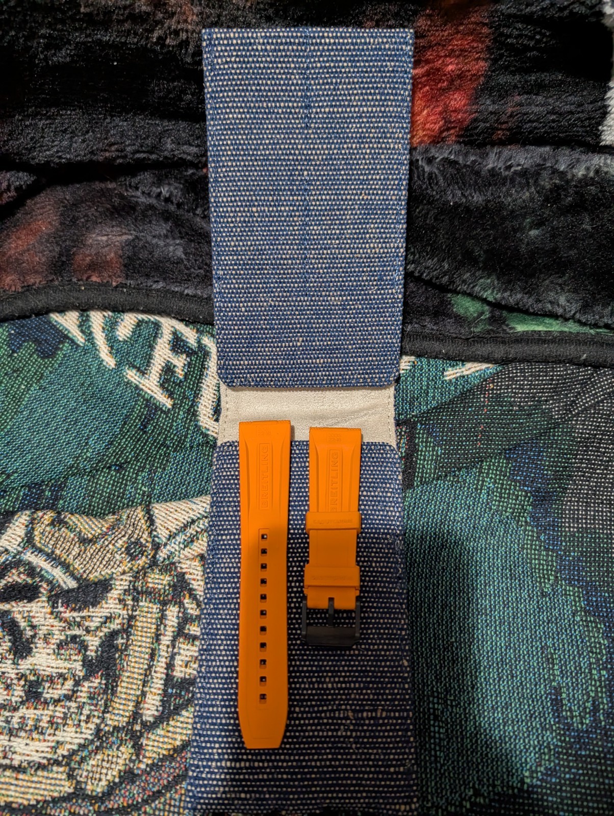 Breitling Orange Diver Pro Rubber Strap 333s