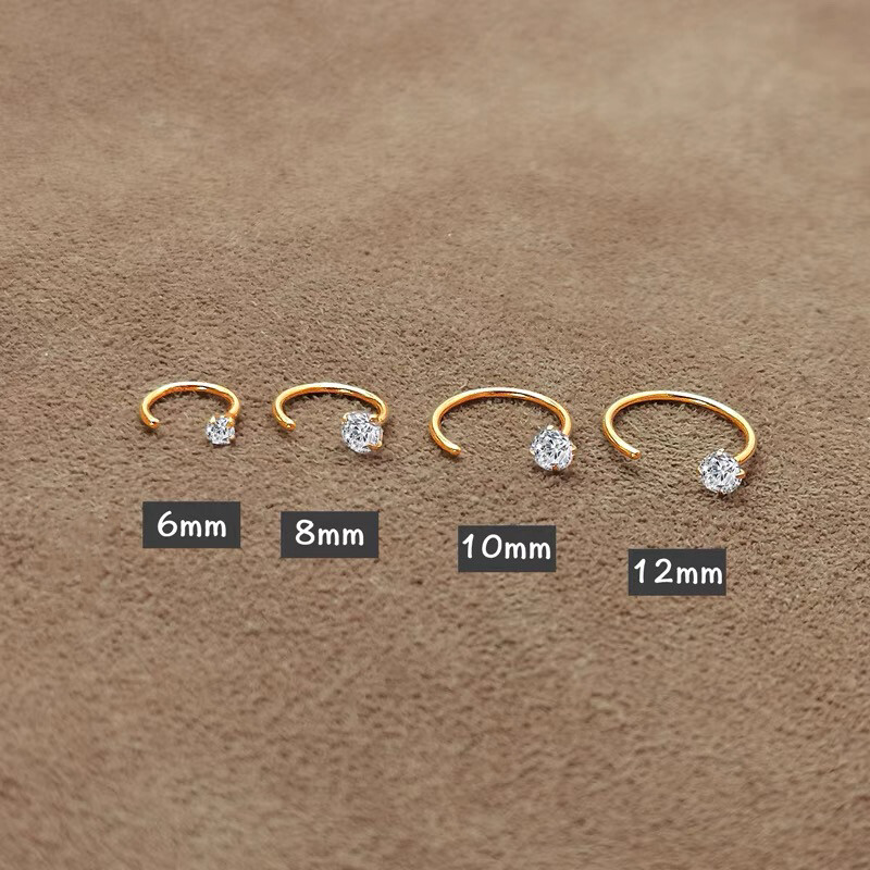 Womens 925 Sterling Silver CZ Small Huggie Hoop Earrings Trendy Stud Earrings