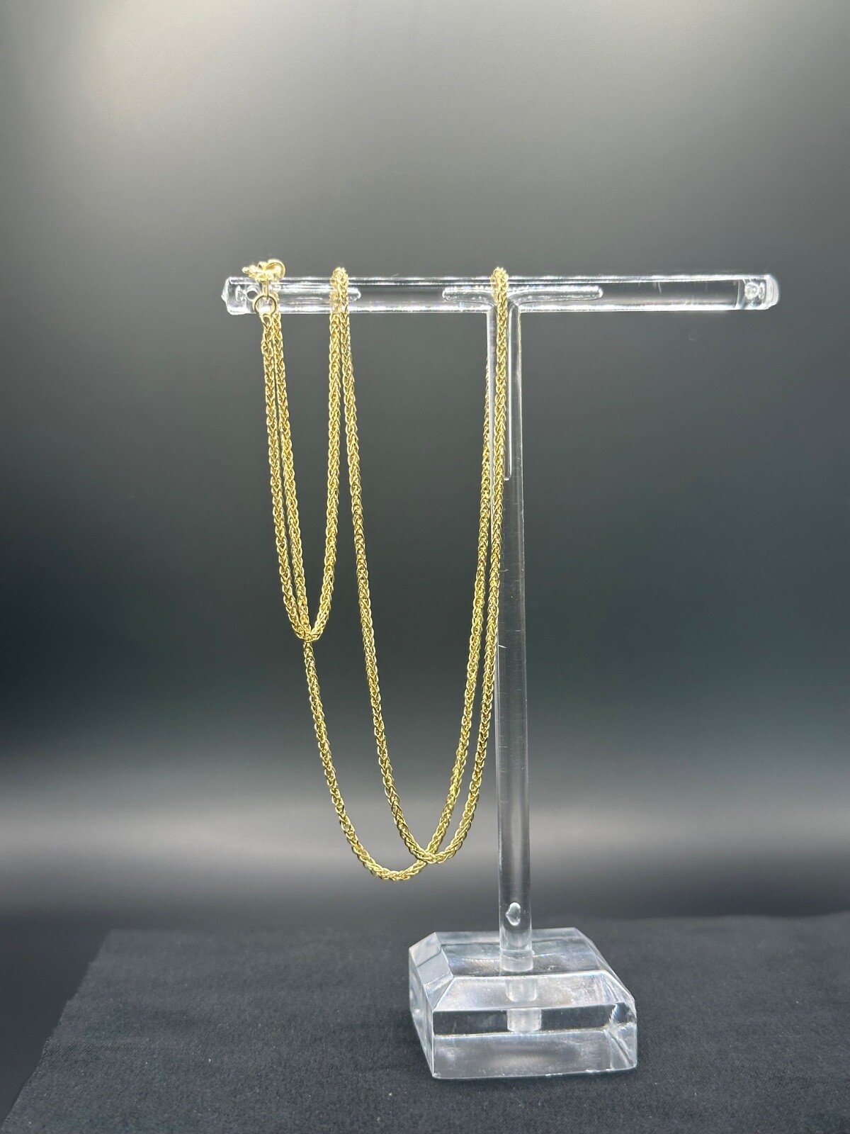 14K Yellow Gold Spiga Wheat Chain Necklace 22” 2.0mm 585 Hallmark Genuine Gold