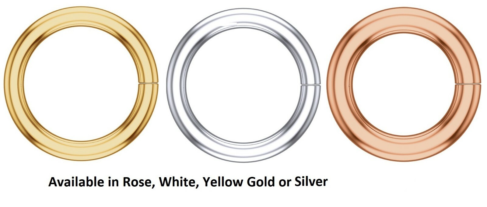 14K Solid Gold Round Open Jump Rings 18 Gauge 1mm Thick Chain End Range 2-9mm ID