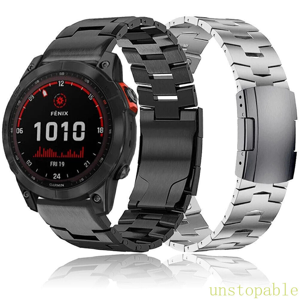 For Garmin Fenix 7X 7 6 6X 5 5X 3 Titanium Quick Metal Watch Band Strap 22/26mm