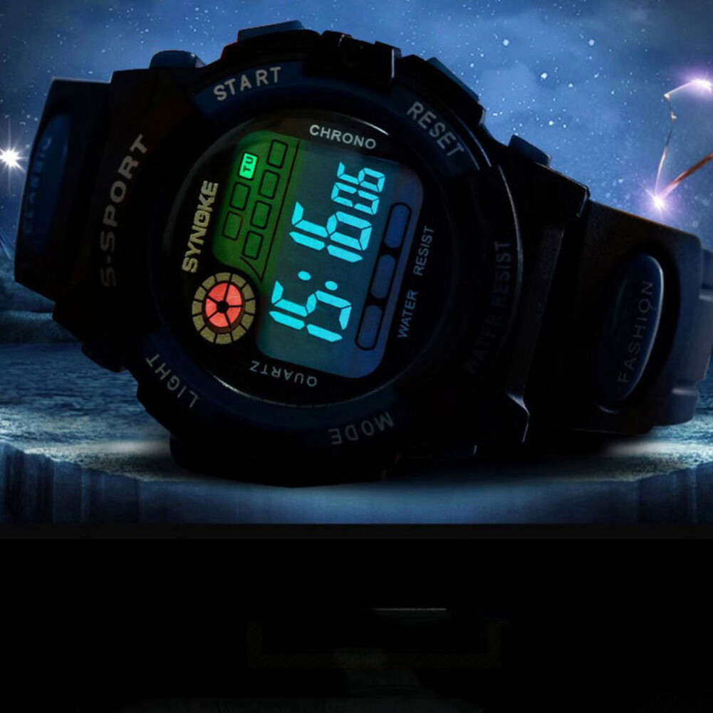 Electronic Watch Kids Digital Waterproof Children Boys Girls Sports LED Watches
