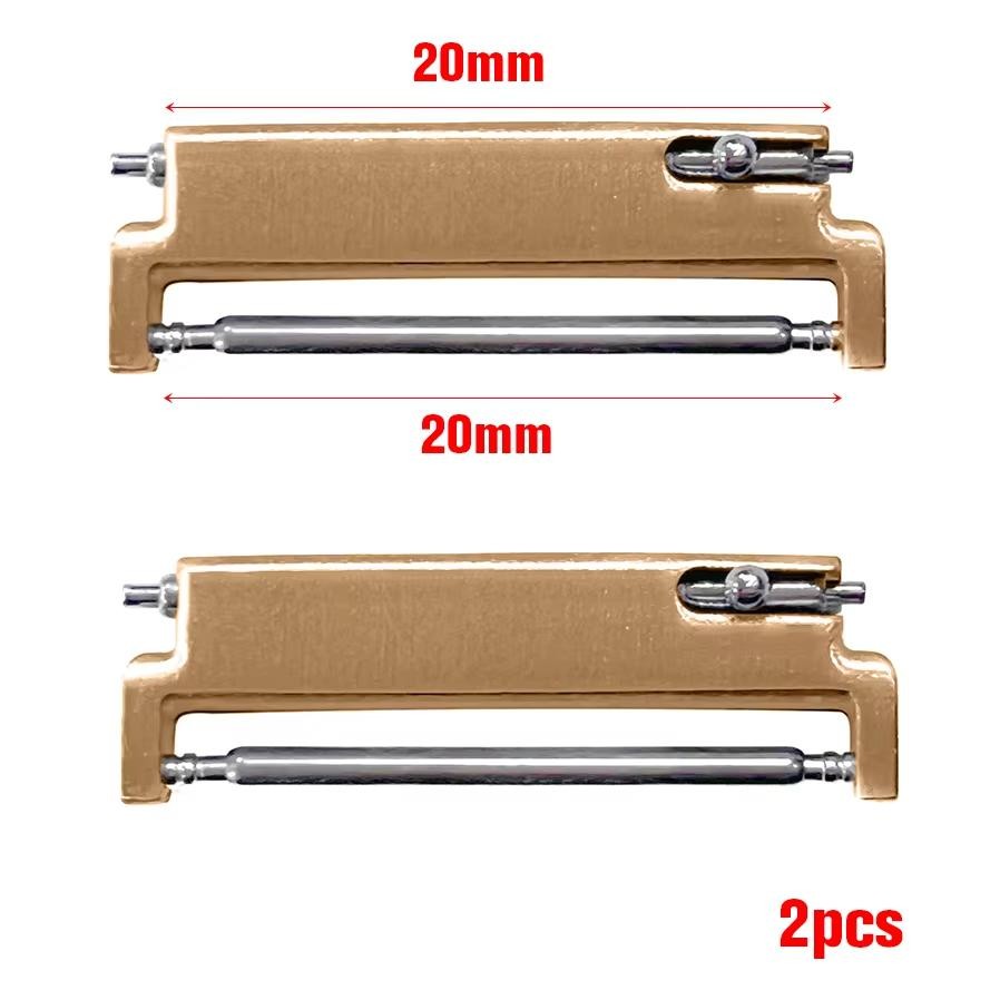 2pcs Quick Release Watch Adapter Connector 20mm 22mm Metal Strap Converter