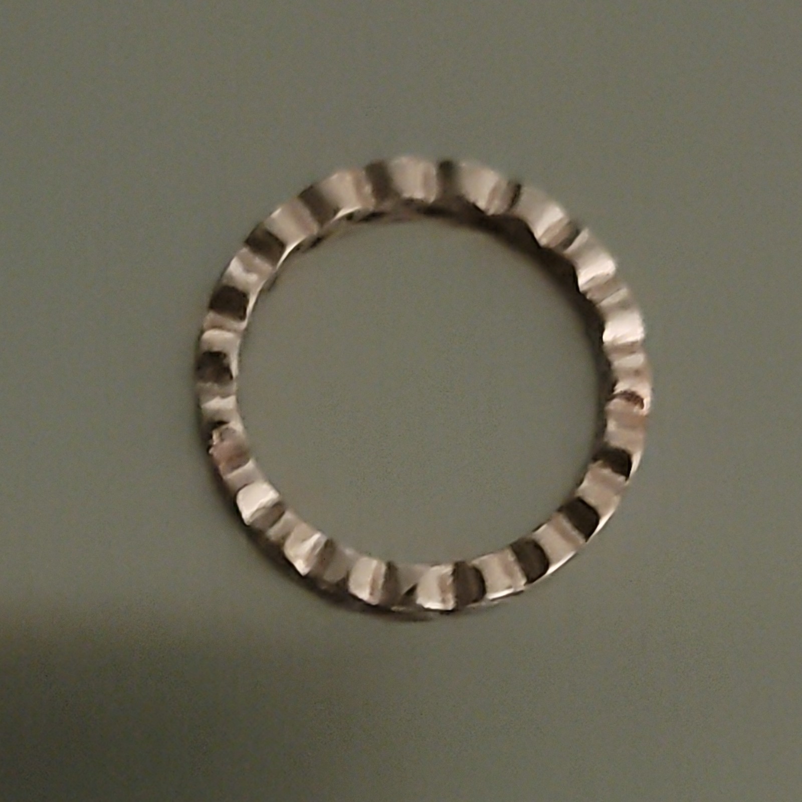 Rose Gold Plated Sterling Silver Stackable Band Ring Size 3 Cubic Zirconia