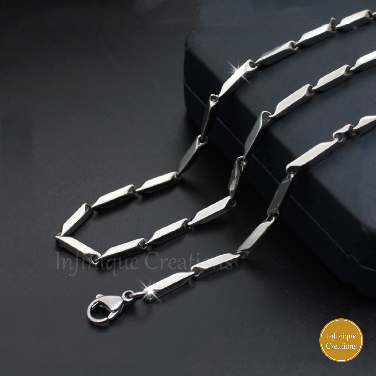 Stainless Steel Silver Arrow Bullet Chain Bracelet Necklace Men Women 7- 38″