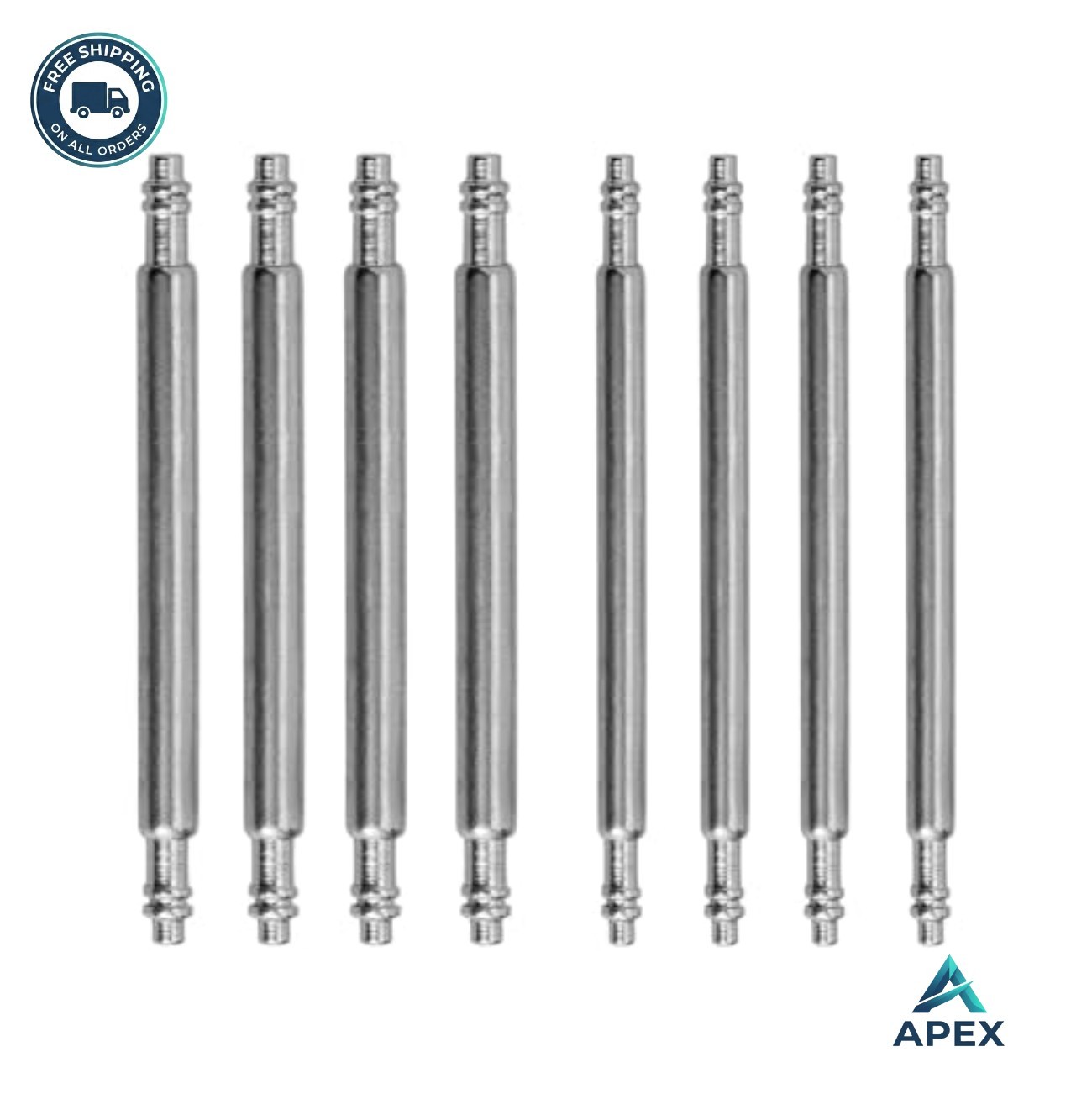 Watch Spring Bars 15mm Stainless Steel Double Flange Pins 1.5mm 1.8mm Watch