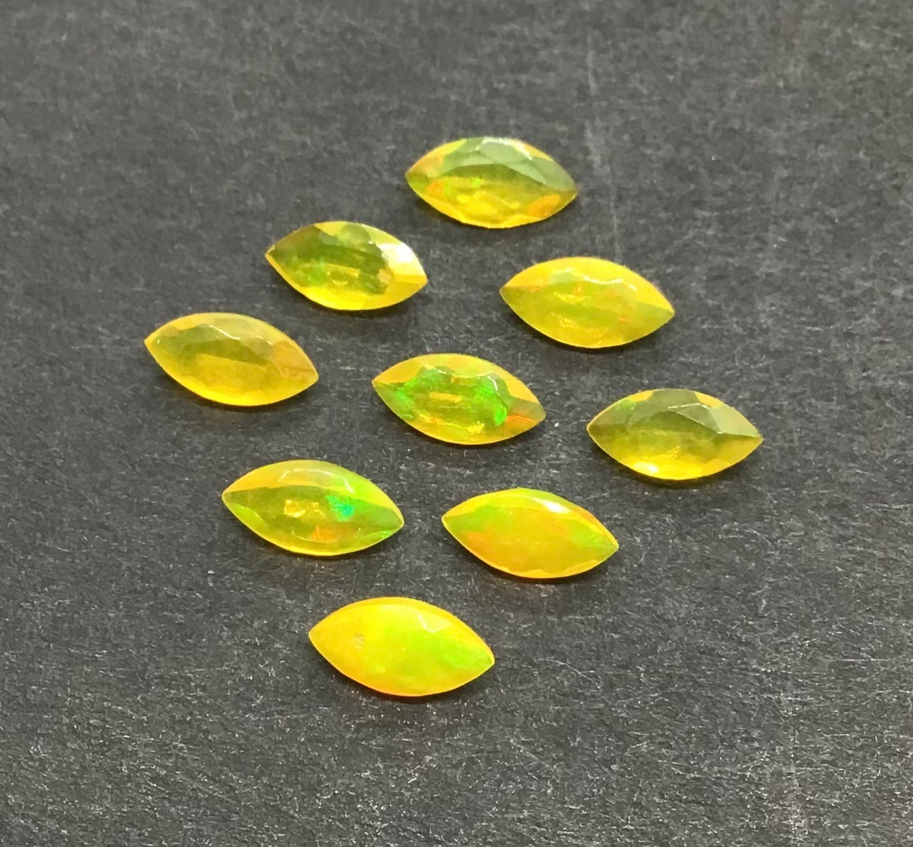 AAA Natural Ethiopian Yellow Fire Opal Marquise Cut Loose Gemstone For Jewelry