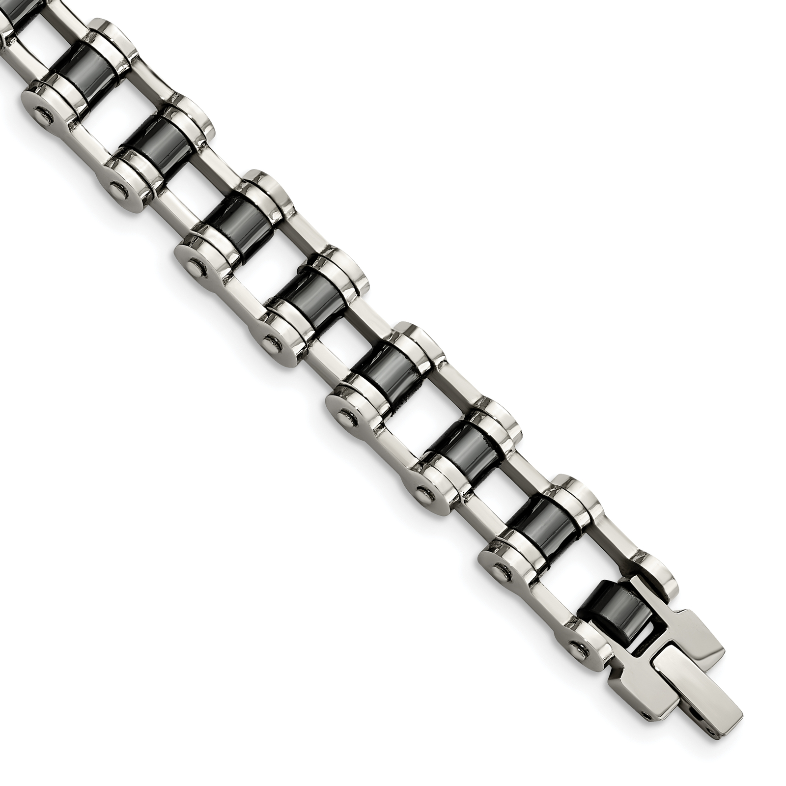 Chisel Stainless Steel Polished with Magnetic Links 8.5 inch Bracelet TBB134