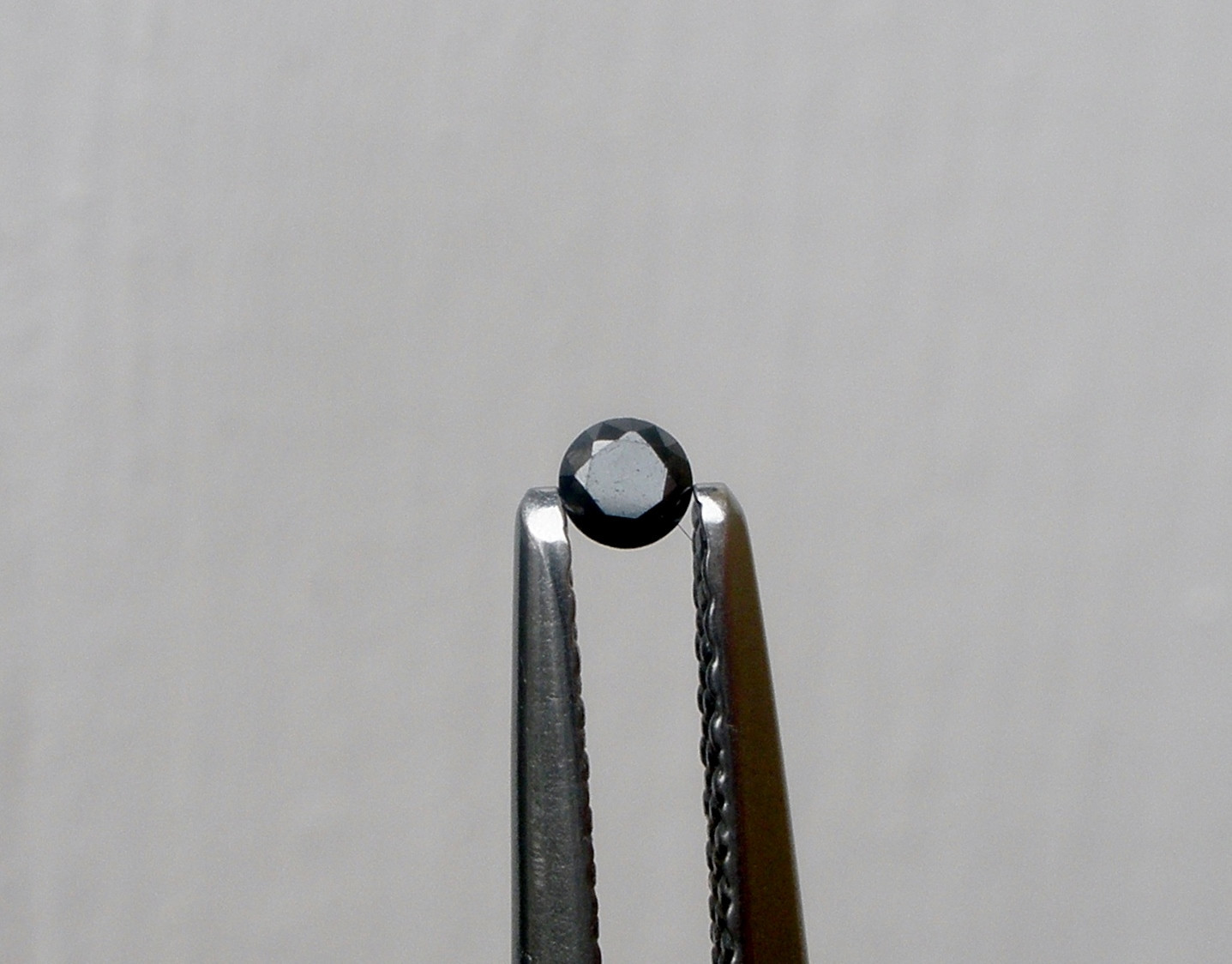 Natural Black diamond loose faceted round 1.3mm
