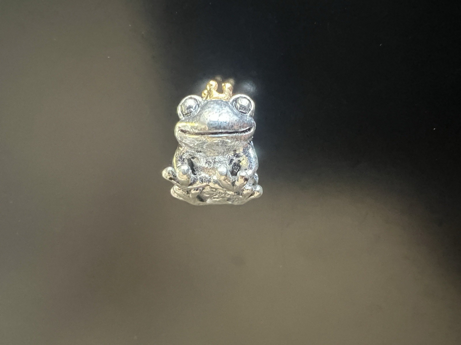 Pandora Frog Prince Charm 925 ALE with 14K Gold Crown