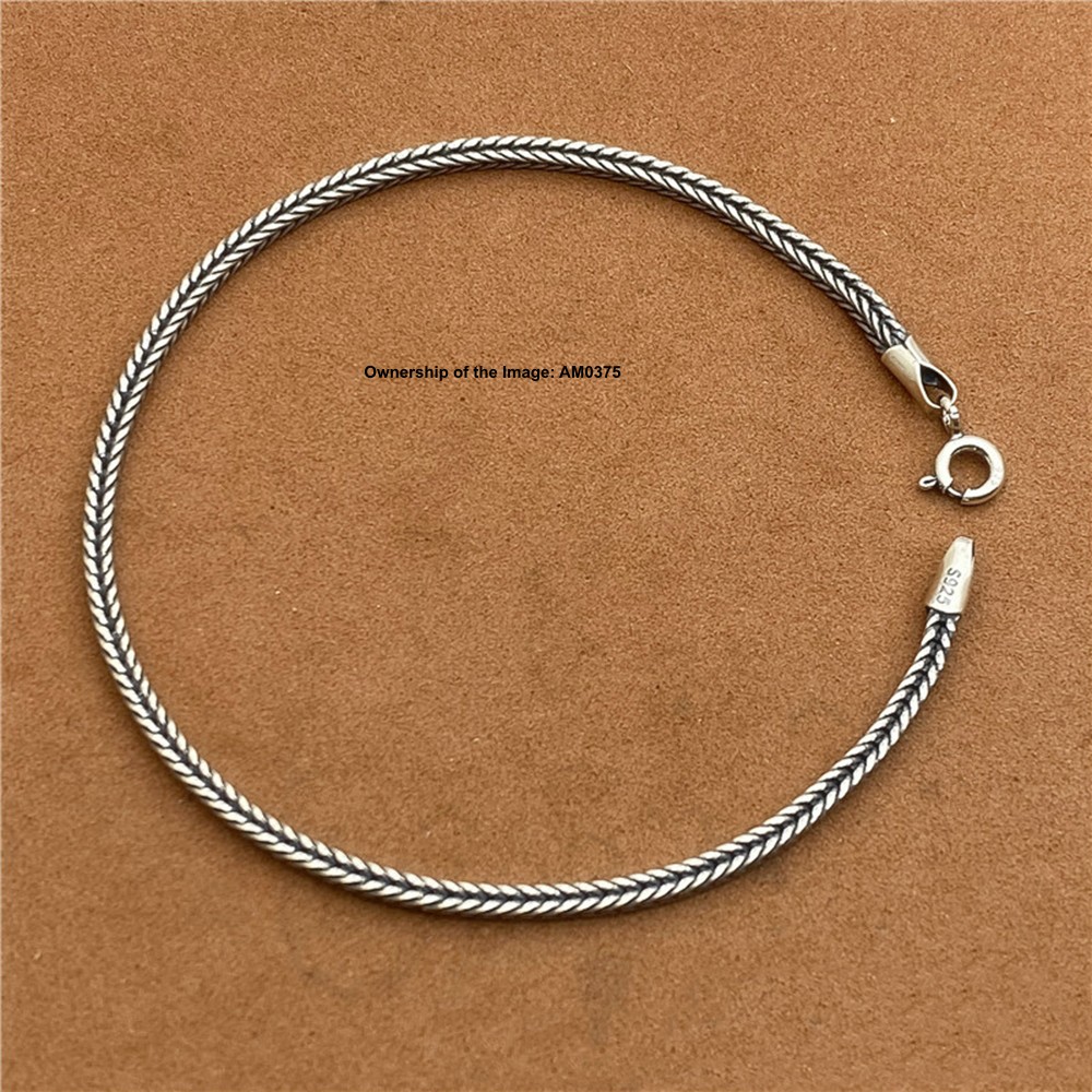 Pure 925 Sterling Silver Bracelet 2mm Wheat Link Chain Bracelet 6.7-8.3inch
