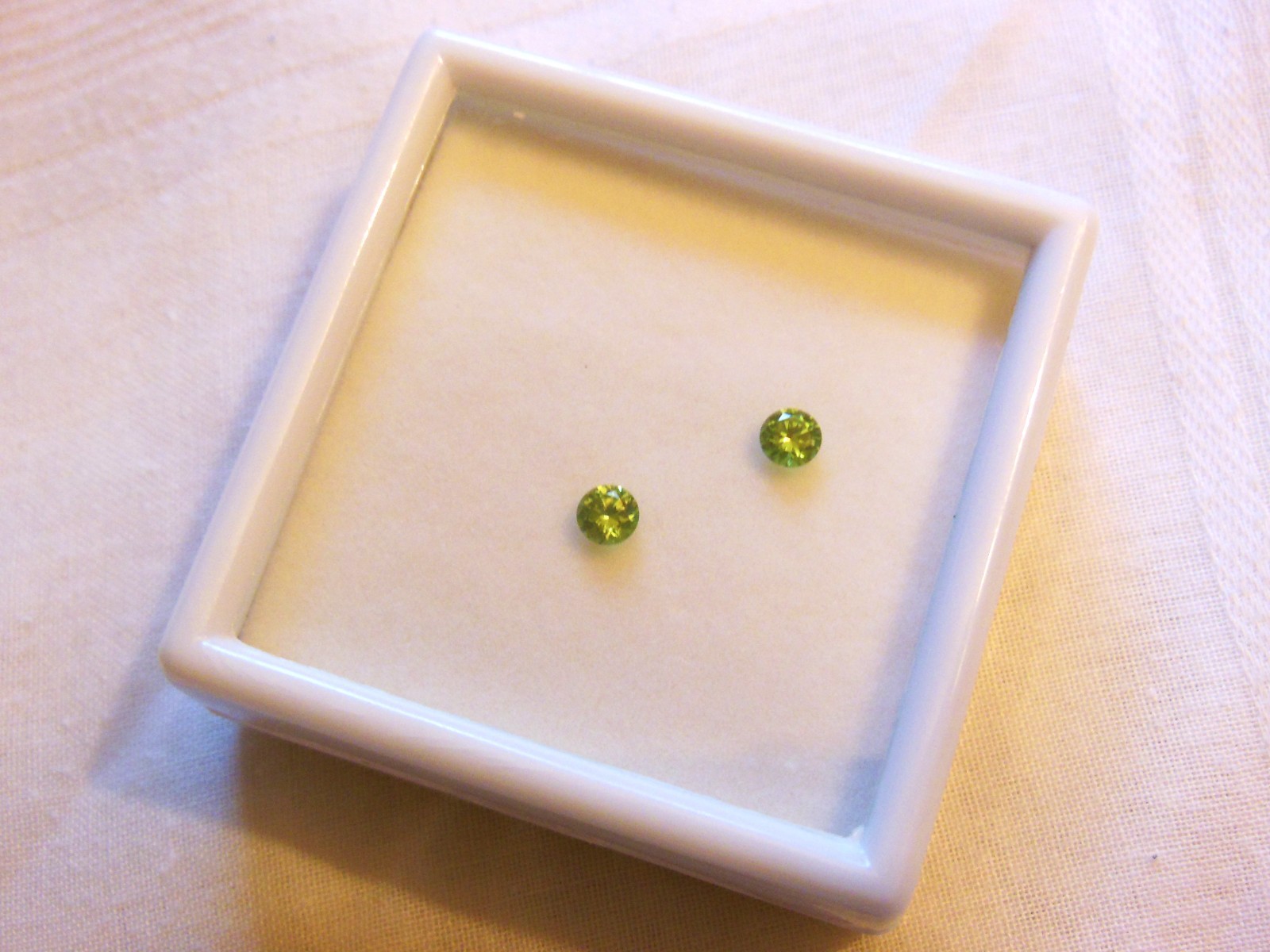 Natural Mined Russian Demantoid Garnet Pair .50ctw High Dispersion Untreated