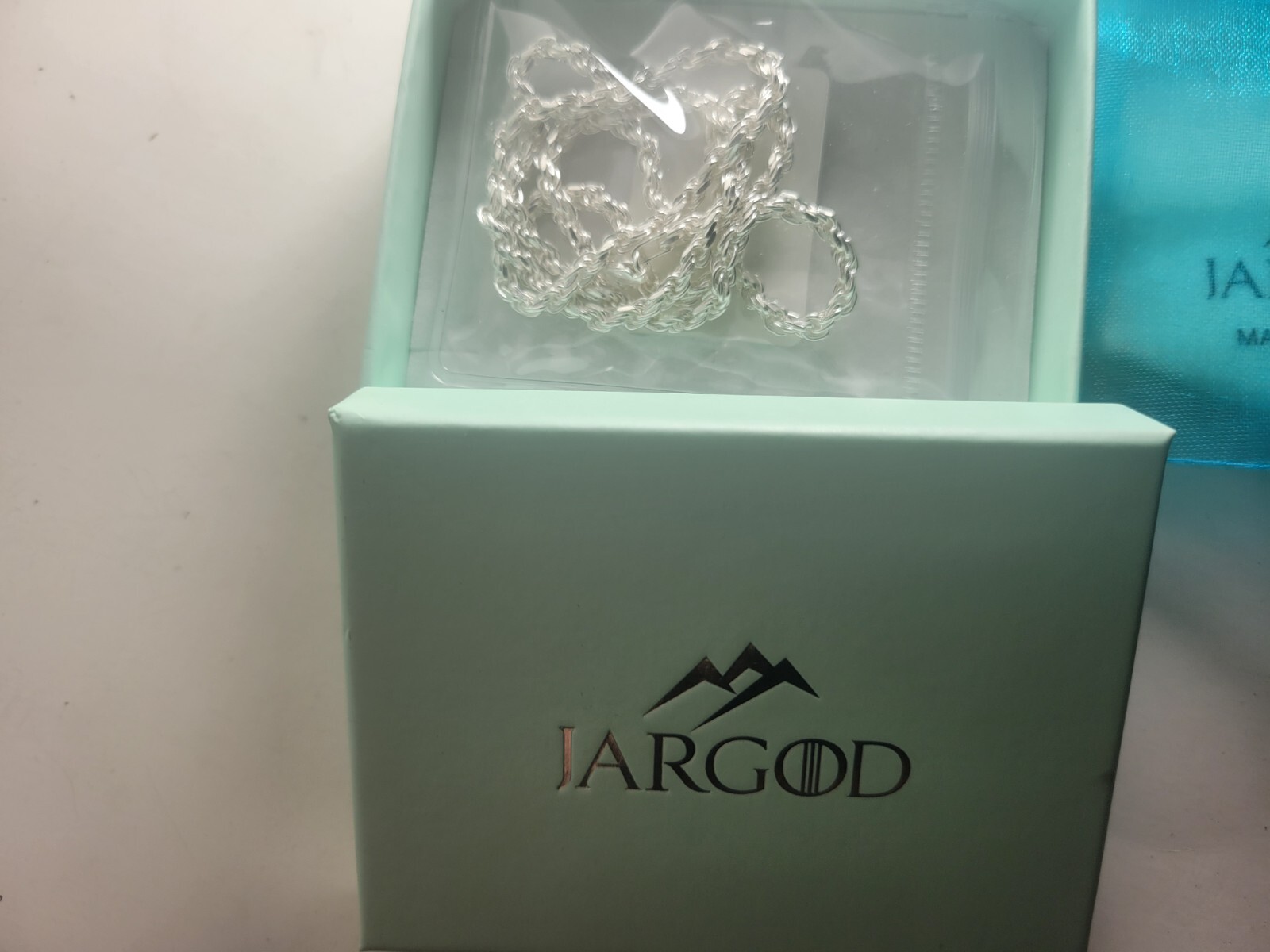 Real Solid 925 Sterling Silver Diamond Cut Rope Chain Necklace Italy Jargod
