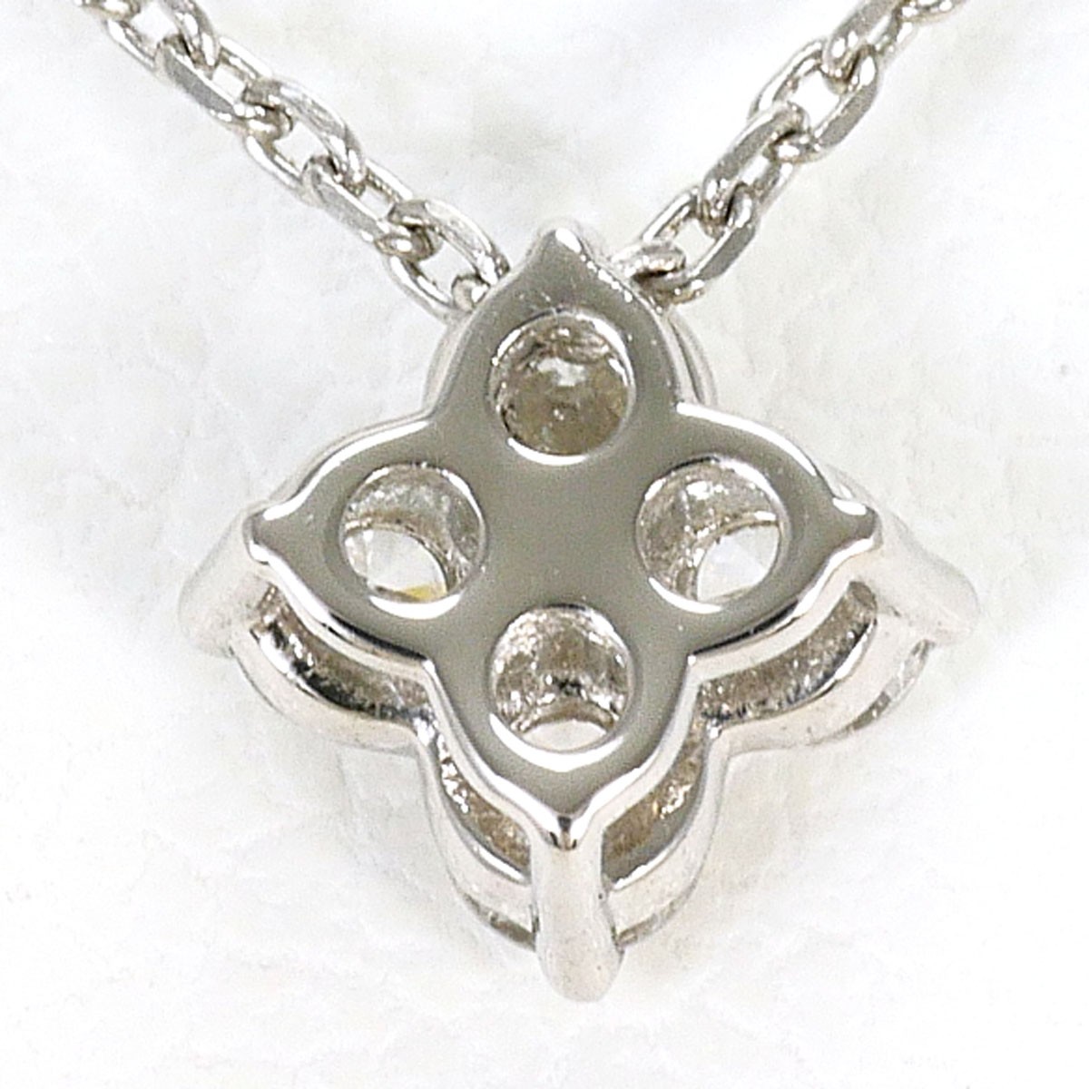 4℃ PT850 Platinum Necklace Diamond (no carat mark) 1.7g 40cm Free shipping…