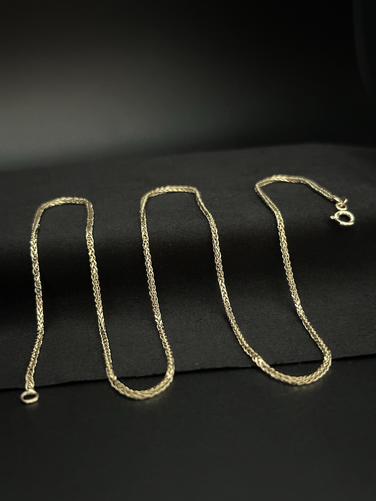 14K Yellow Gold Spiga Wheat Chain Necklace 22” 2.0mm 585 Hallmark Genuine Gold