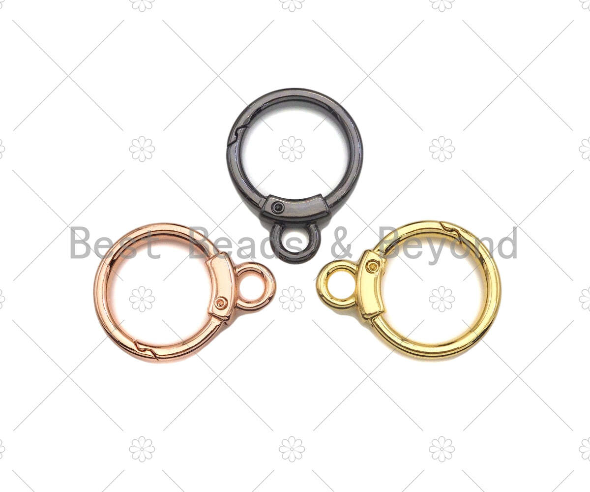 Round Spring Gate Clasp Charm, 28mm Pendant for Jewelry Making – sku#H312