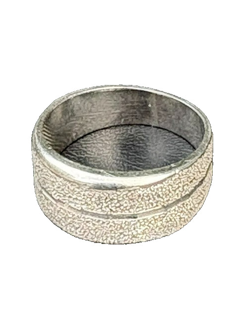 999 Pure Silver Textured Design Band Ring Size 7.75