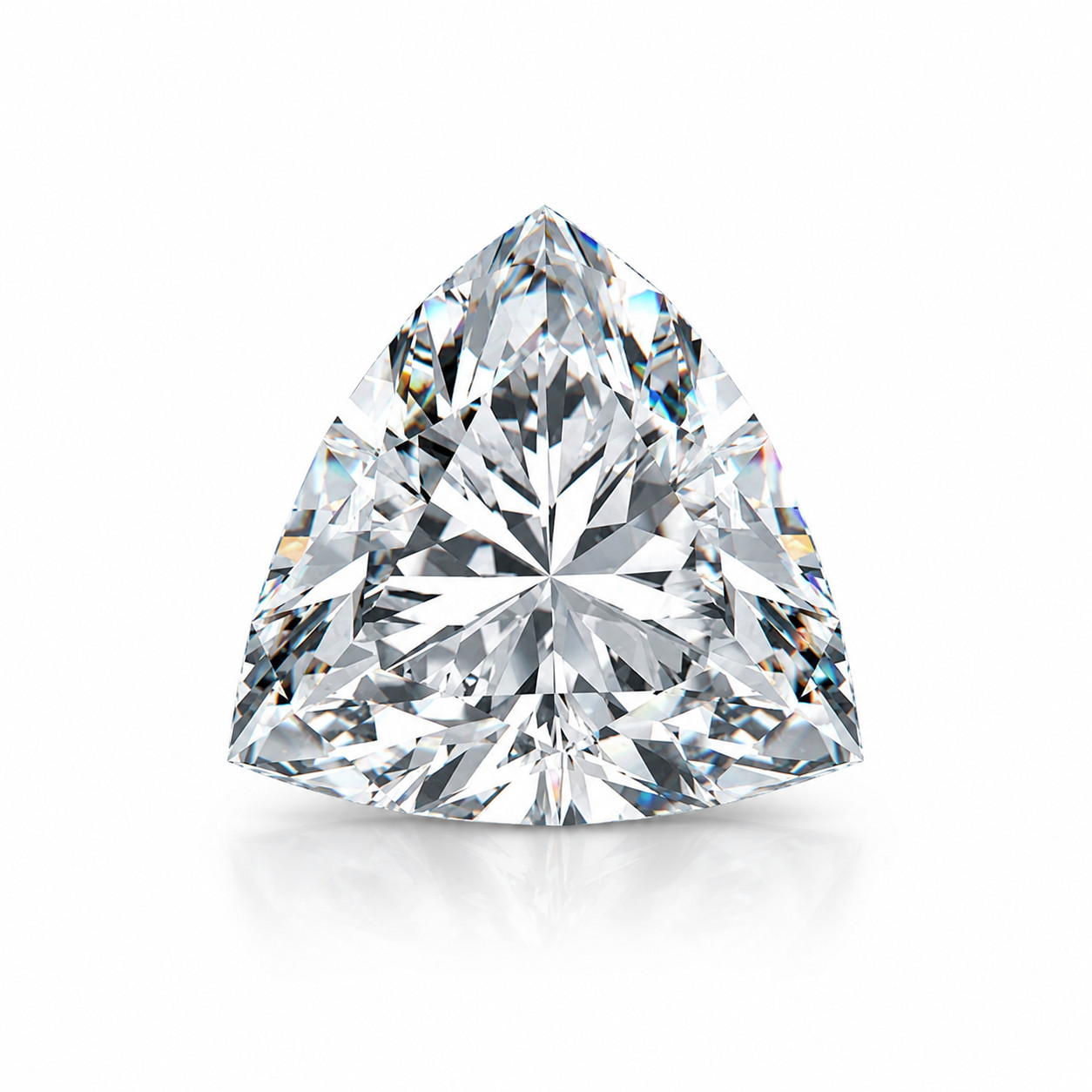 5.5×5.5mm Trillion D color Lab grown Diamond IF Clarity Certified Loose Gemstone
