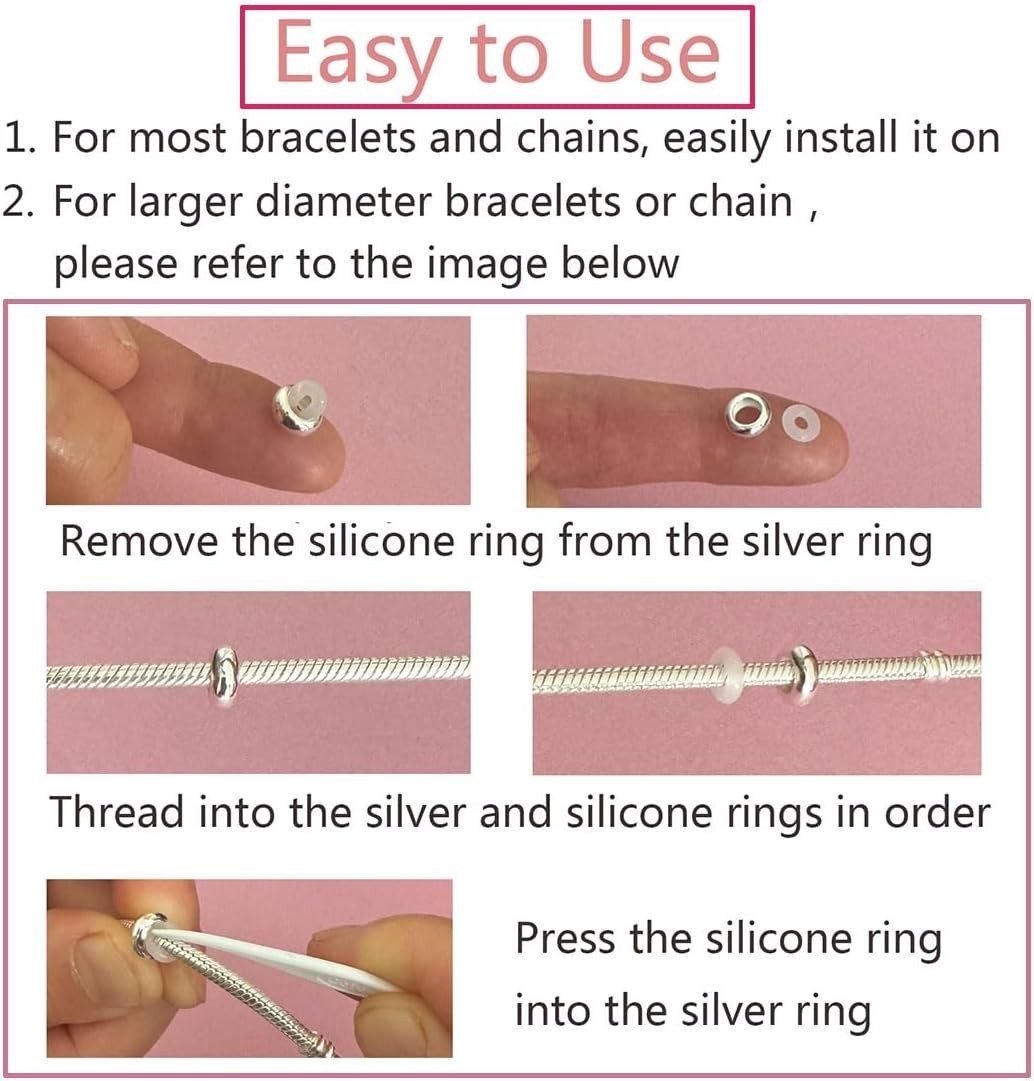 Lightweight and Stylish Sterling Silver Rondelle Spacer Beads for Bracelets