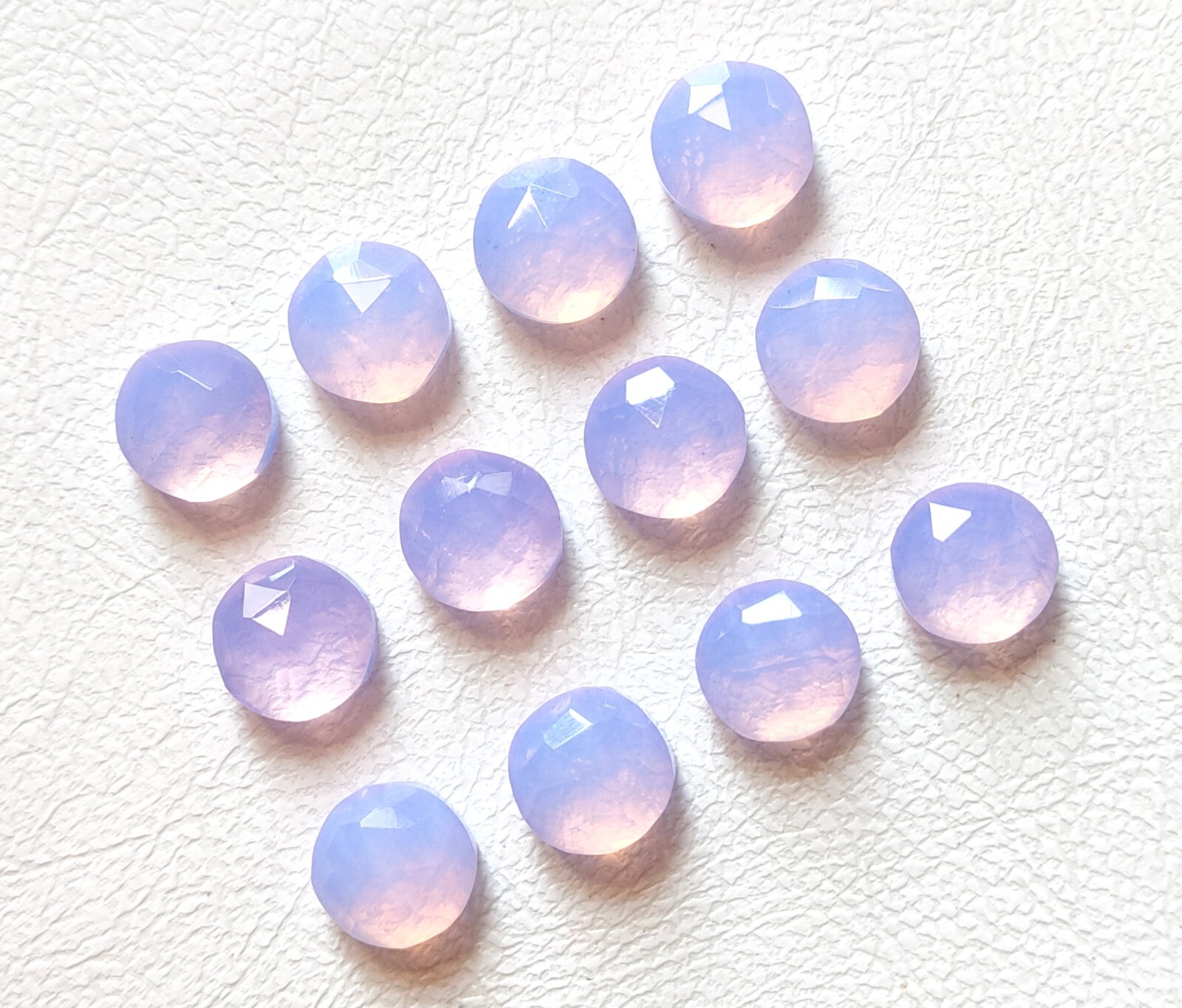 Adorable Lavender Quartz Rose Cut Round Shape Gemstone Cabochon, Loose Gemstone