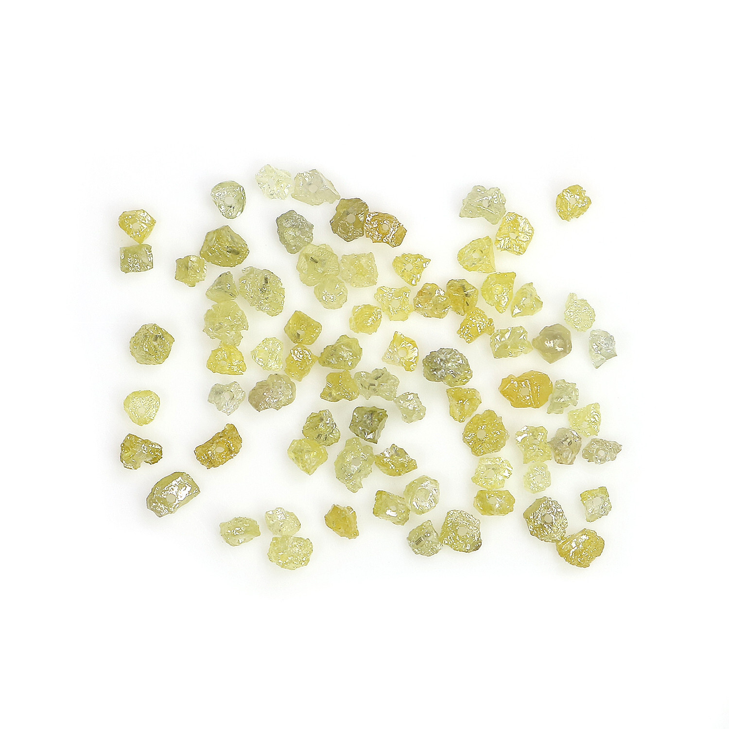 Natural Loose Rough Diamonds Drilling Bead Shape Yellow Color 4.00 ct Lot Q77