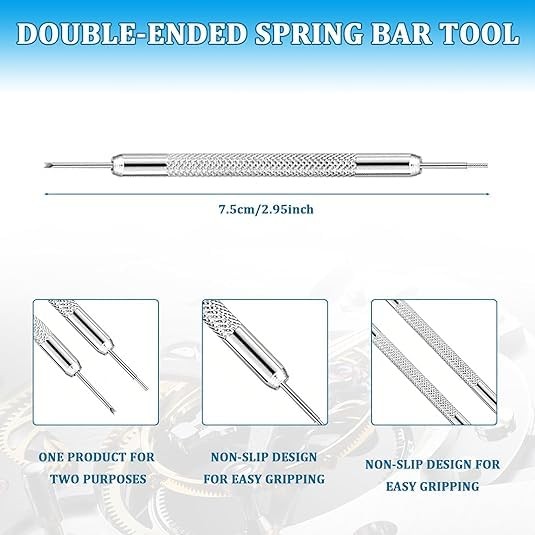 OYWGRICH 2 Pack Watch Link Removal Kit, Repair Tool for Bracelet Black