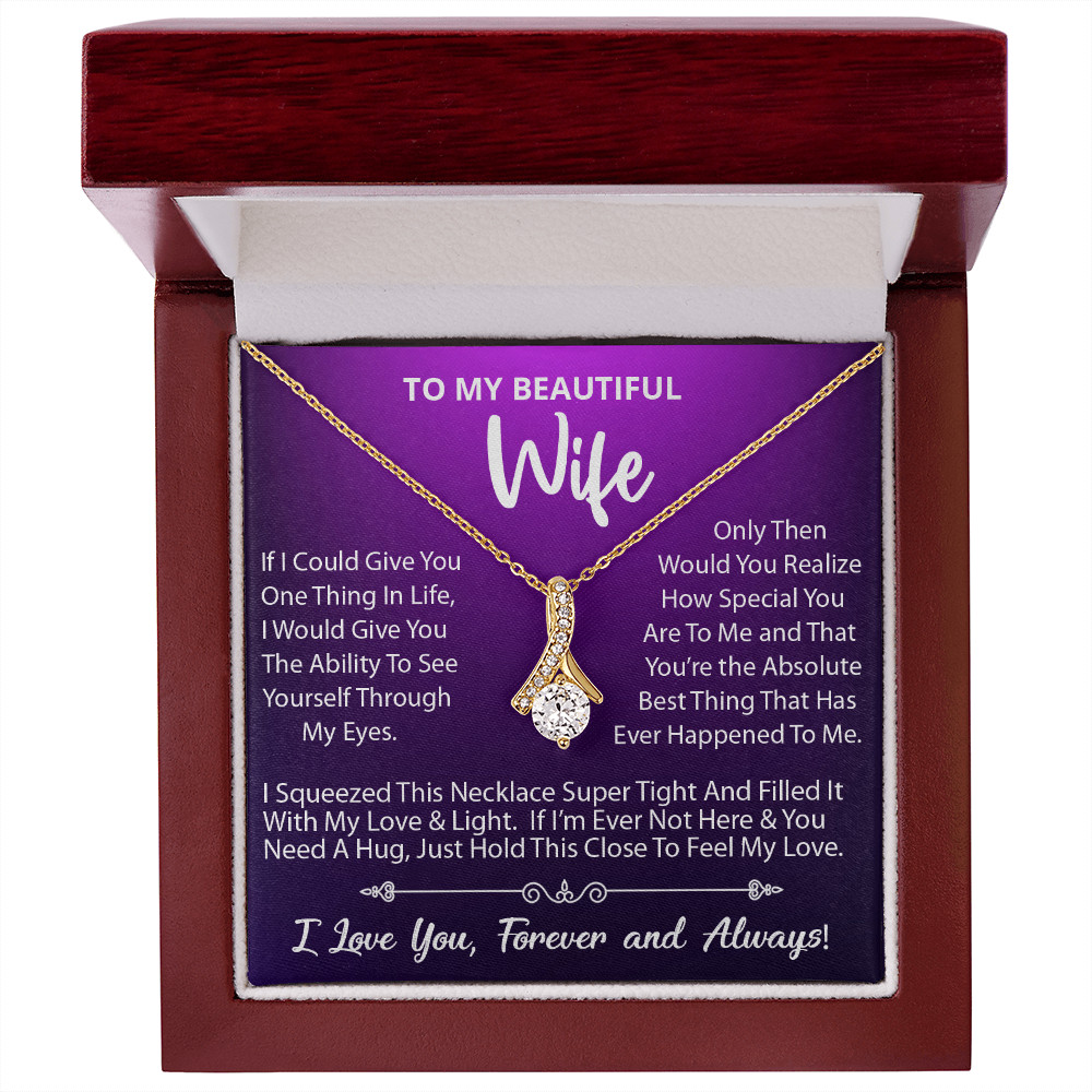 To My Wife Necklace, Gift For Wife, Anniversary Gift, Wife Birthday Gift For Her