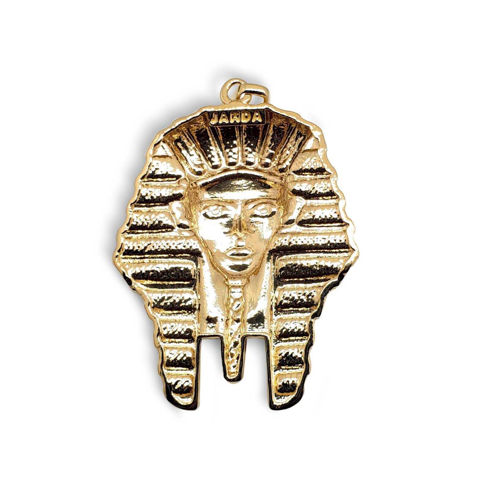 Solid 18K Yellow Gold King Tut Pendant Gold Pharaoh Pendant, 8.8 grams
