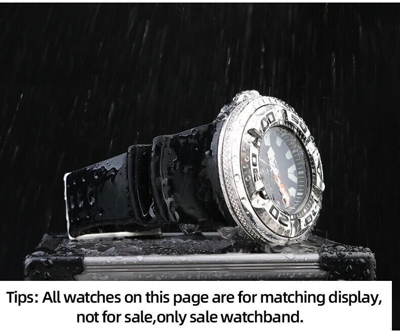 Strap/Adapters For Citizen Men’s Diver B873-S057892 Rubber Dive Watch Band