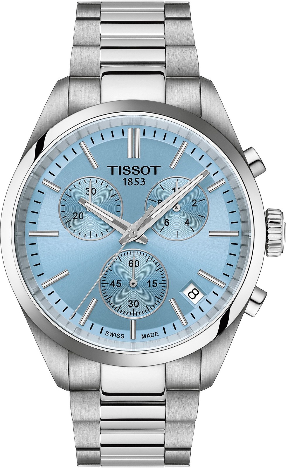 Tissot PR 100 Chronograph Quartz Ice Blue Dial Men Watch T150.417.11.351.00