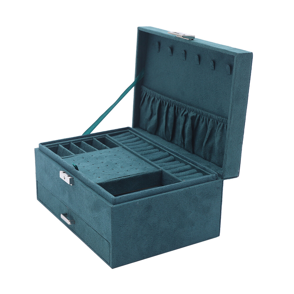 3 Layers Jewelry Box Organizer Large Capacity Ring Earring Necklace Storage New