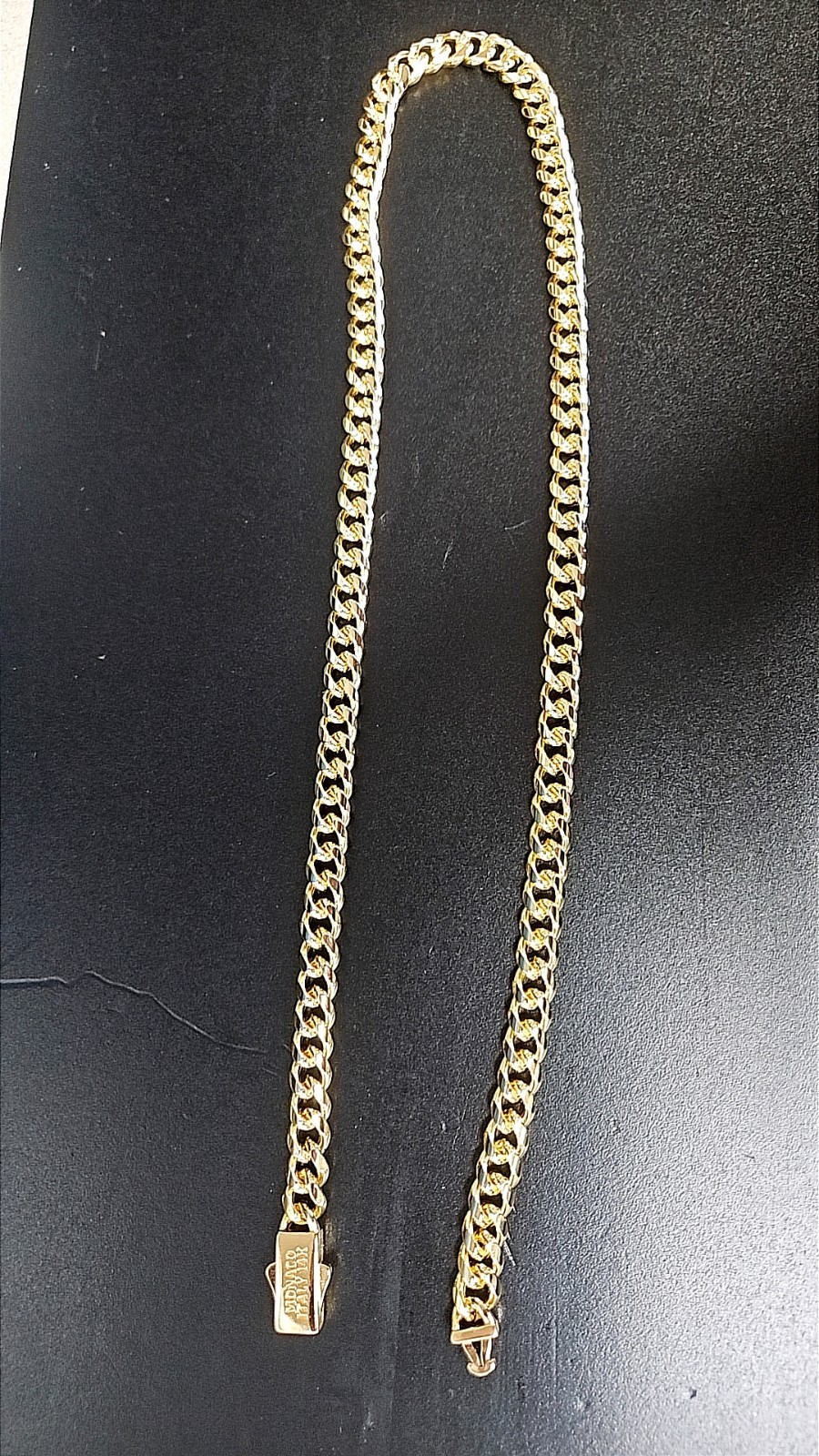 14KT 20 inch 4mm solid Gold Curb Link Chain Necklace with Box Clasp, No Stone.