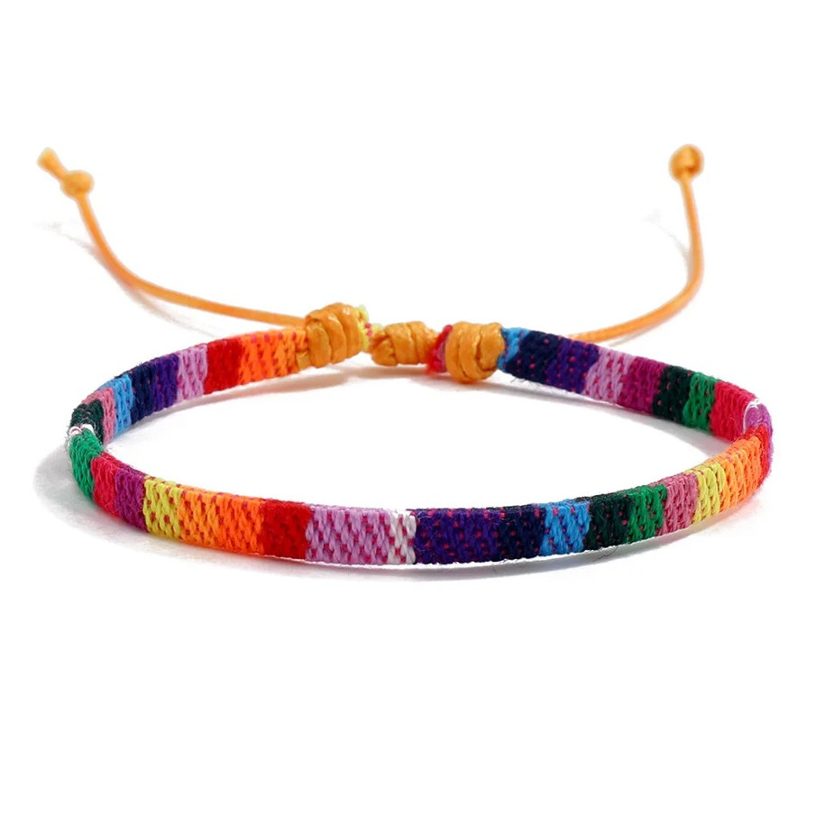 24Pcs Bohemian Surfer Bracelets Set Braided Friendship Beach Jewelry