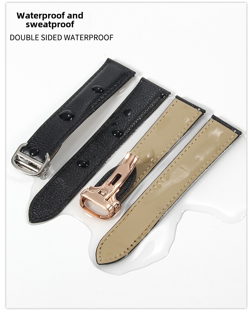 Genuine Leather Watch Band Strap Double Ends for CTR Tank 16/17/18/20/23/25mm