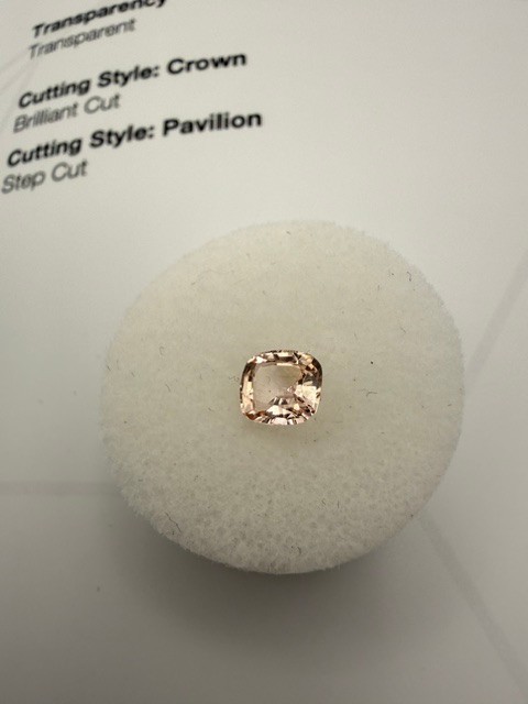 Natural No‑Heat Padparadscha Sapphire 0.97ct – GIA Certified, Eye Clean Cushion
