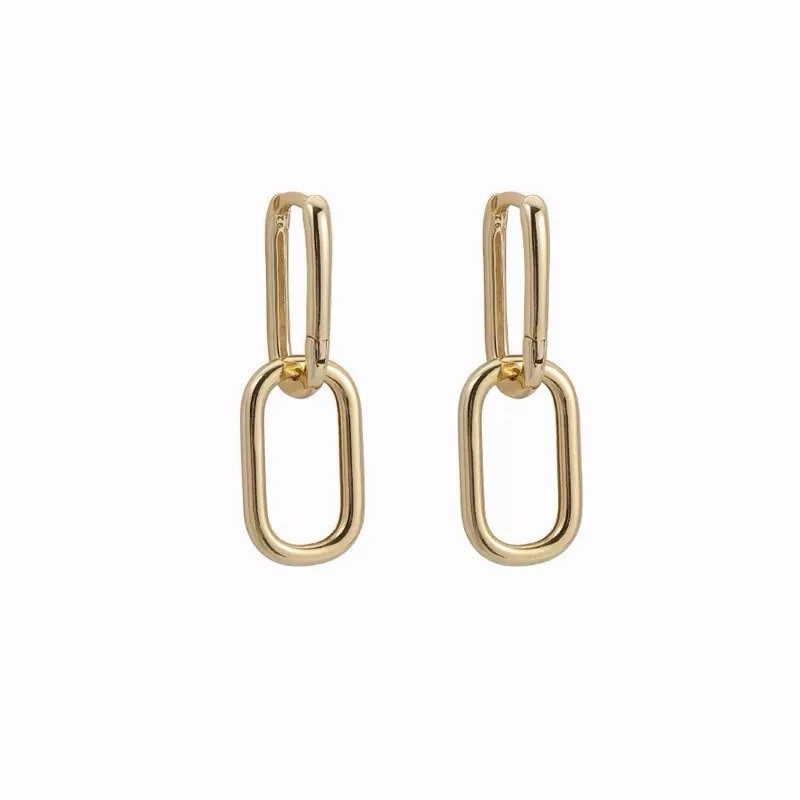 Paperclip Link Chain Earrings 925 Sterling Silver Convertible Link Earrings 077