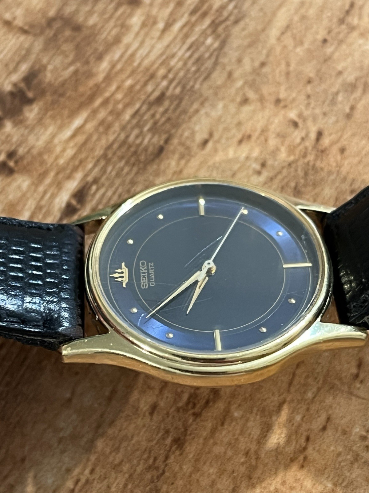 Rare Seiko 2K01-0010 2-Toned Space/Astro Variation Galaxy Ultra Thin Watch READ