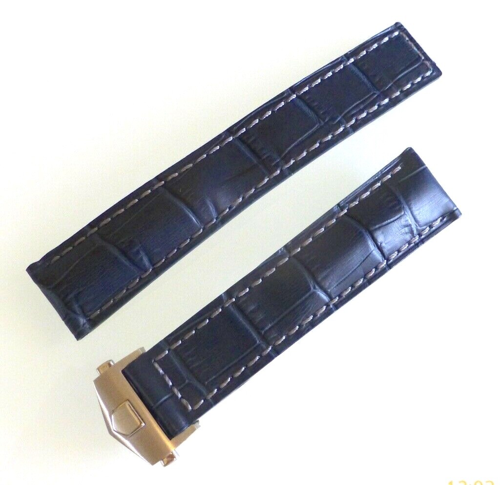 Genuine Leather Band strap with Deployment Clasp for Tag Heuer Monaco Carrera