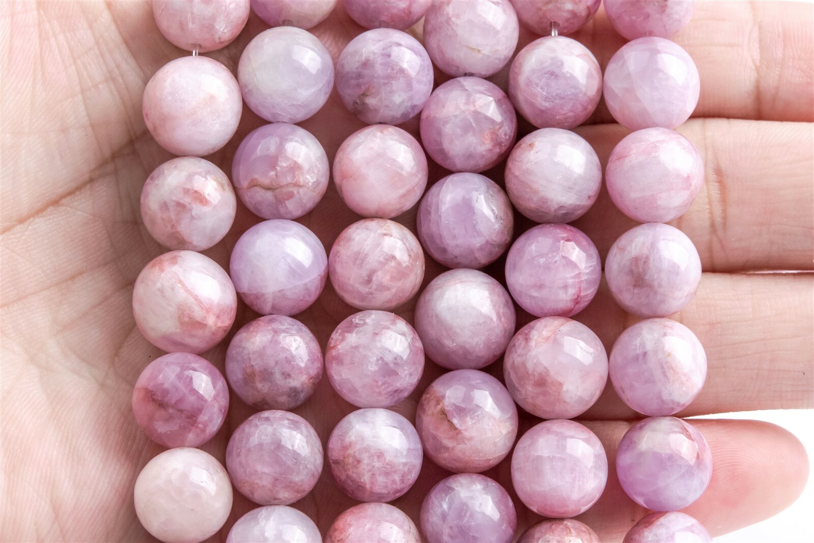 11MM Genuine Natural Kunzite Beads Grade A Round Gemstone Loose Beads 7.5″