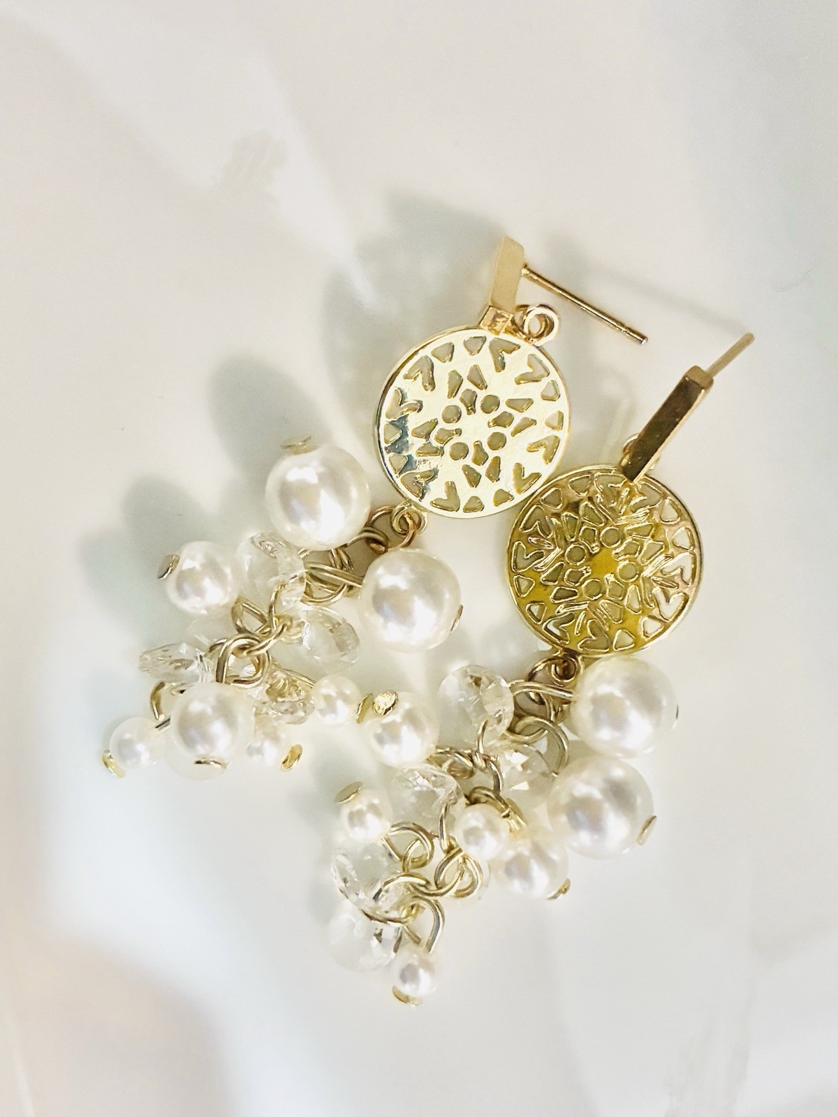 Multiple Pearls Vintage Style Earrings, High Quality, Simple