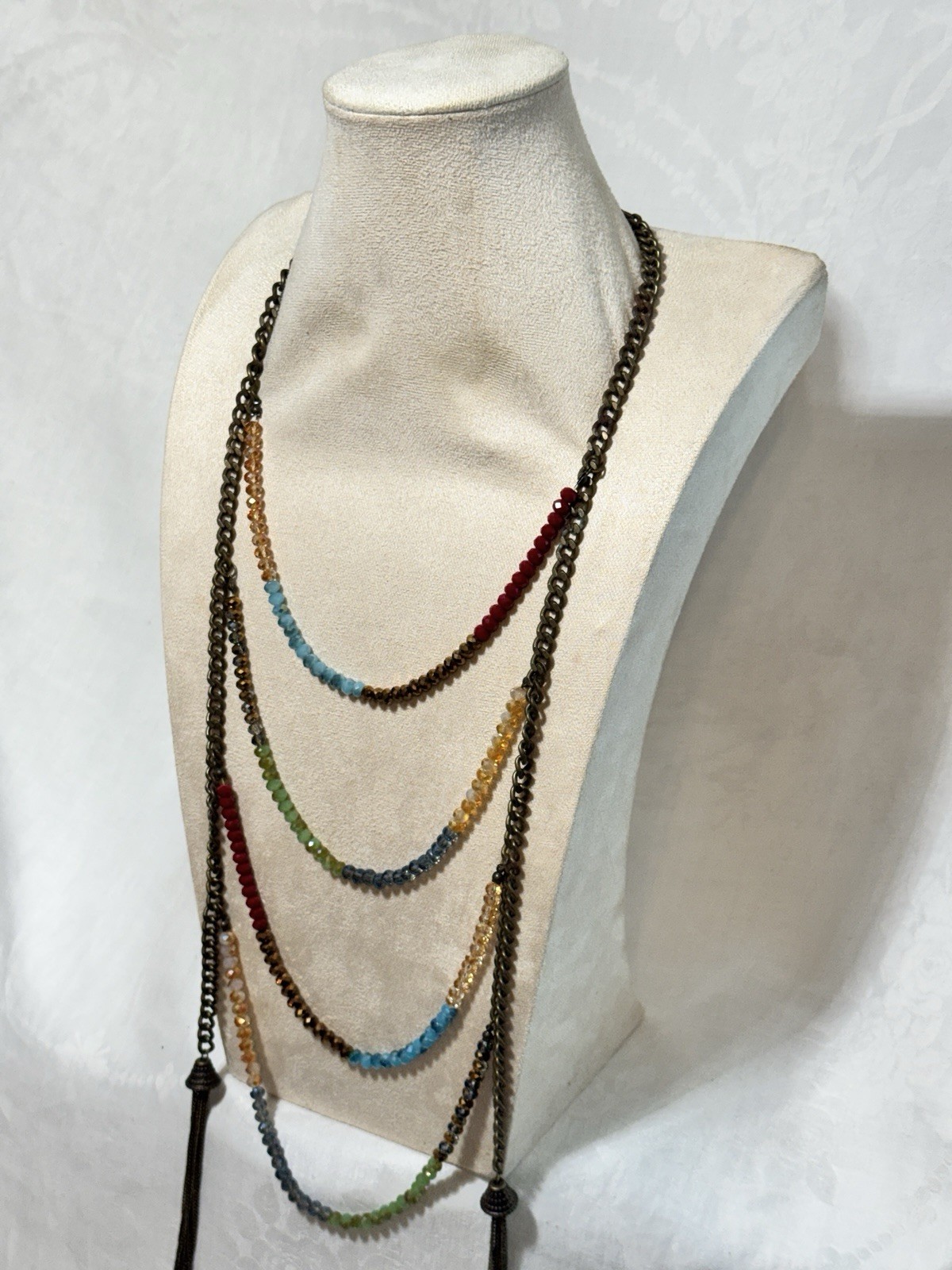 Multicolor Metal Beaded Layered Necklace Ball/Bead Chain Fashion Costume