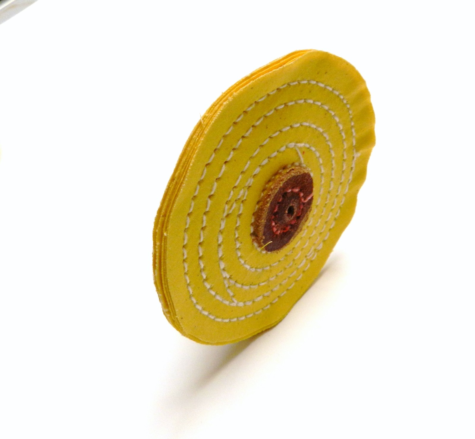 BUFF FOR POLISHING RAZOR EDGE BUFFING WHEEL YELLOW MUSLIN 4″ POLISH JEWELRY