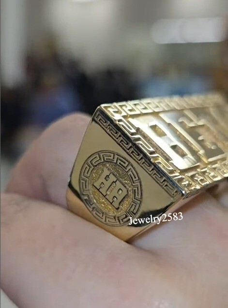 Men’s Customized Name 2 Finger Ring Real Solid Metal 925 Silver Free Stud Gift