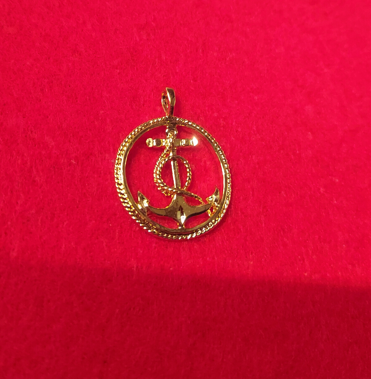 14KT GOLD PLATED MARINE ANCHOR NAUTICAL CHARM PENDANT – 2281
