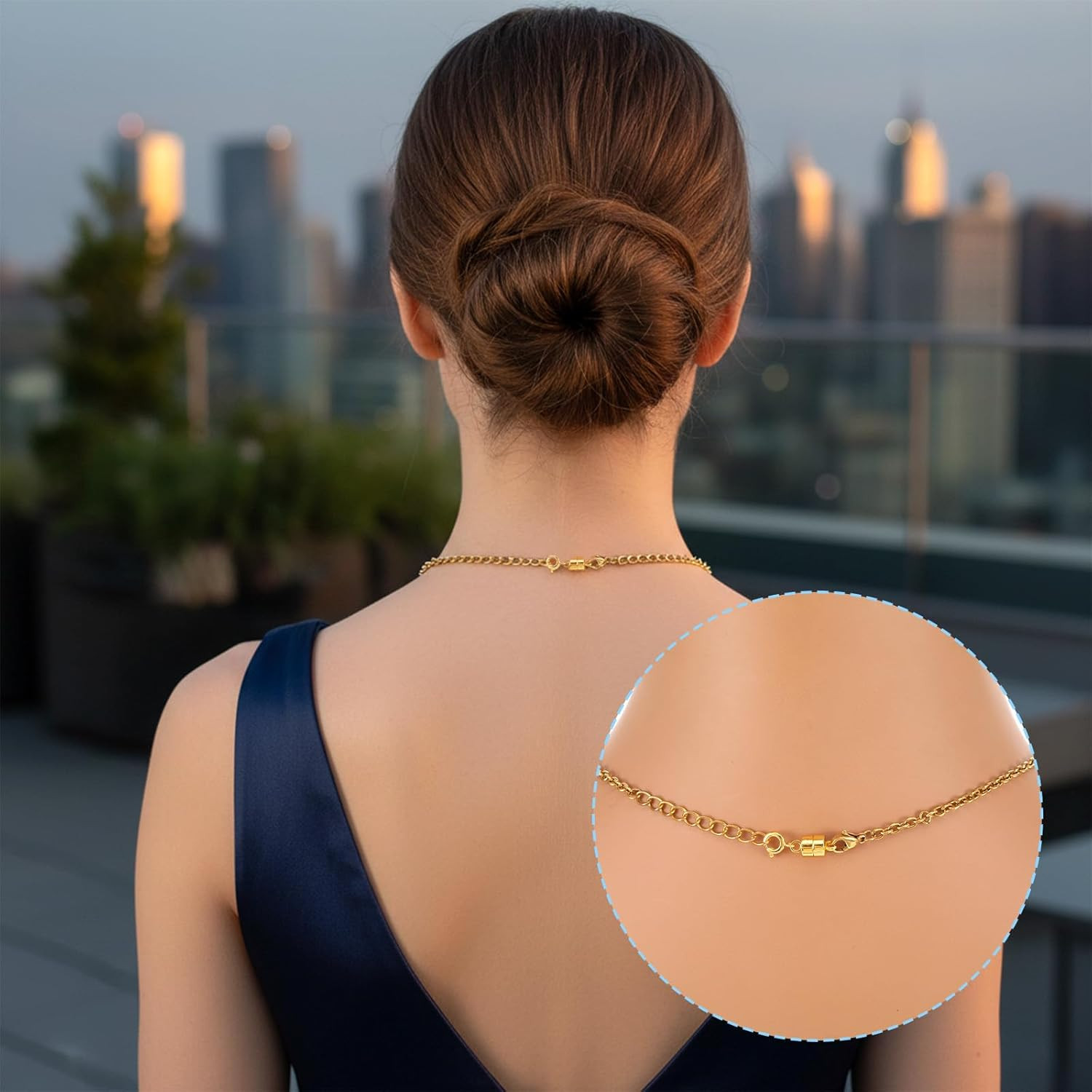 20pcs Necklace Extender & Magnetic Clasp Set Gold and Silver Chain Extenders wi