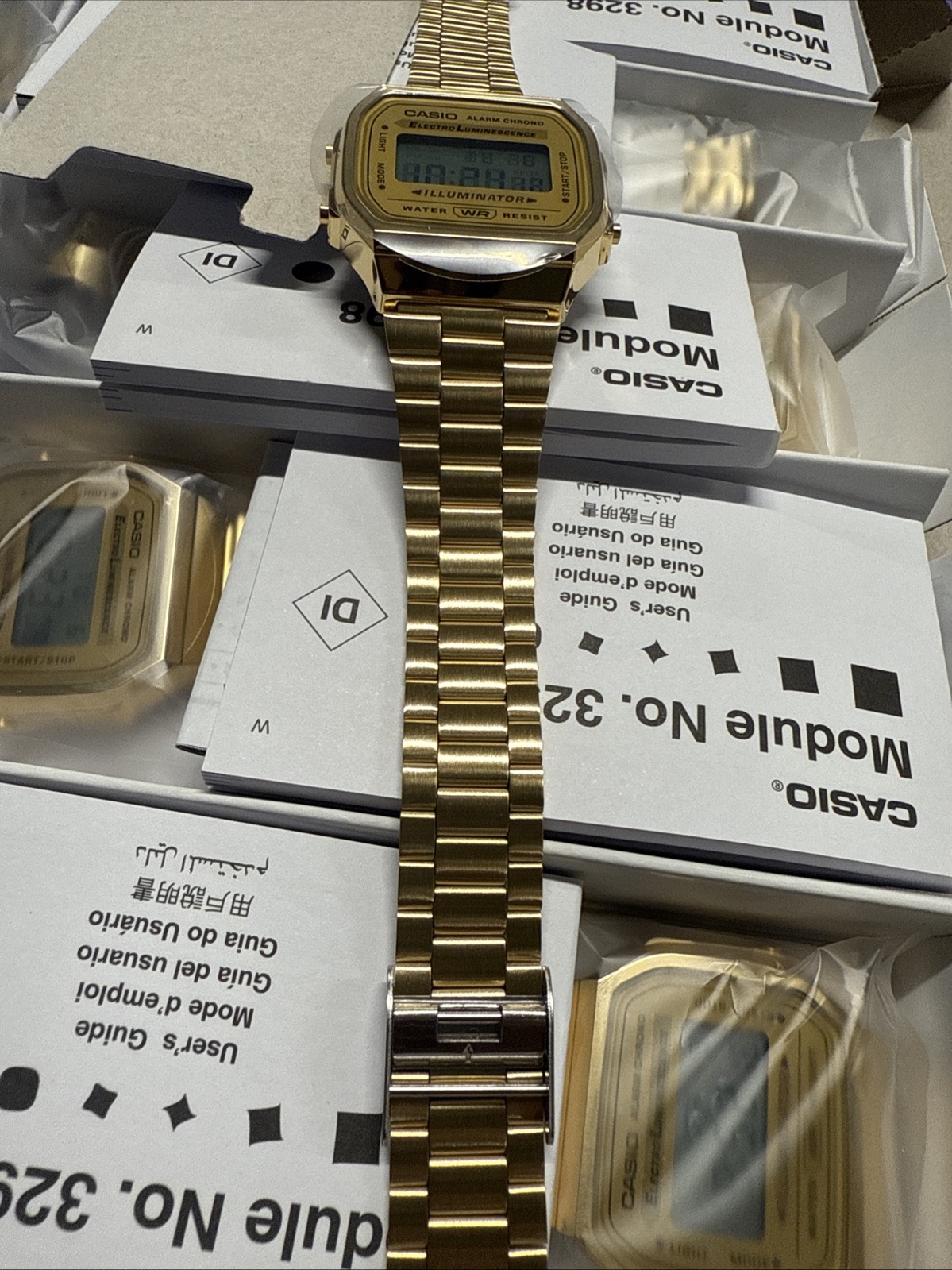 Casio A168WG-9W Gold Tone Vintage Digital Watch New Authentic w/ Box