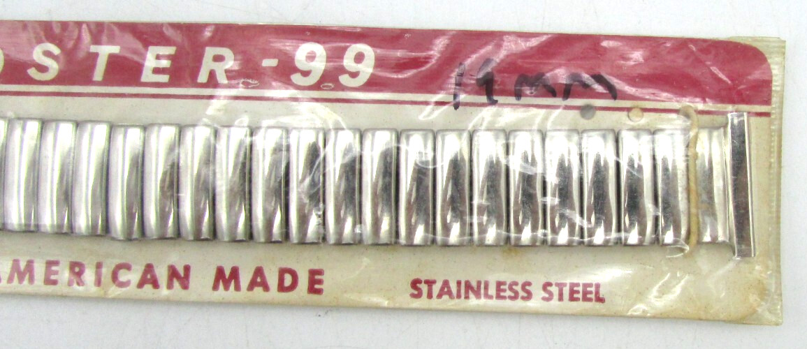 FOSTER-99 STAINLESS STEEL 1950’s-1960’s WRISTWATCH BAND PARTS OR REPAIR W66
